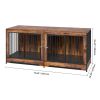 75" Dog Crate Furniture for 2 Dogs, Extra Large Double Dog Crate Furniture Large Breed with Divider & Double Doors