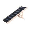 Dog Ramp, Folding Pet Ramp for Bed, Adjustable Dog Ramp for Small, Large, Old Dogs & Cats, Wooden Pet Ramp with 39.3" Long Ramp