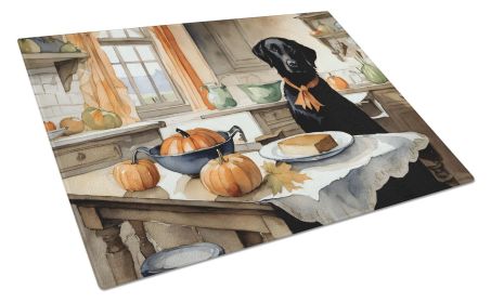 NEW Black Lab Fall Kitchen Pumpkins Glass Cutting Board Decorative Tempered Glass Kitchen Cutting and Serving Board Large Size Chopping Board