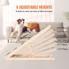 Dog Ramp, Folding Pet Ramp for Bed, Adjustable Dog Ramp for Small, Large, Old Dogs & Cats, Wooden Pet Ramp with 41.3" Long Ramp