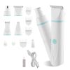 Dog Clippers for Grooming, 4 in 1 Dog Grooming Kit, Low Noise, Rechargeable Pet Shaver with 6 Combs & 4 Detachable Blades