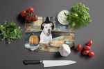 NEW Pit Bull Terrier Fall Kitchen Pumpkins Glass Cutting Board Decorative Tempered Glass Kitchen Cutting and Serving Board Large Size Chopping Board