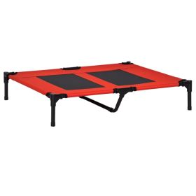 36" x 30" Elevated Cooling Summer Dog Cot Pet Bed With Mesh Ventilation - Red (Option: Red-760x100x185 mm)