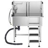 38 Inch Stainless Steel Dog Washing Station, Pet Grooming Tub with Hot & Cold Faucet, Showerhead, Home Wash Sink, Fits Small and Medium Cats and Dogs