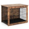 Dog Crate Furniture with Cushion and Double Doors for Small/Medium Dogs