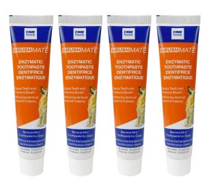 4 Pack Enzymatic Pet Toothpaste Dental Health (Flavor: Banana- Mint)