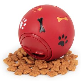 Food Dispensing Dog Toys; Pet Ball Toys; Rubber Slow Feeder Dog Puzzle Toys; dog Treat Balls (Color: Blue, size: M)